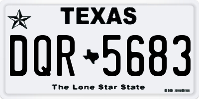 TX license plate DQR5683