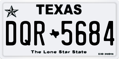 TX license plate DQR5684
