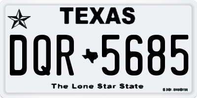 TX license plate DQR5685