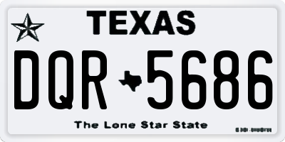 TX license plate DQR5686