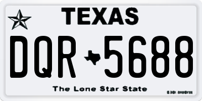 TX license plate DQR5688