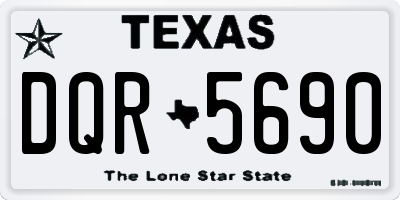 TX license plate DQR5690