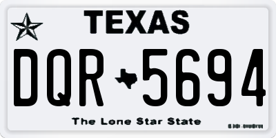 TX license plate DQR5694