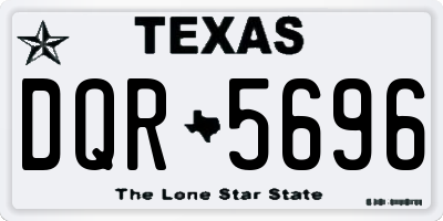 TX license plate DQR5696