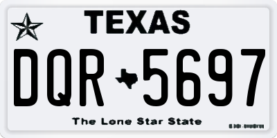 TX license plate DQR5697