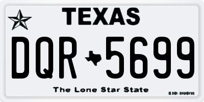 TX license plate DQR5699