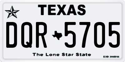 TX license plate DQR5705