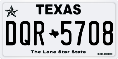 TX license plate DQR5708