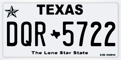 TX license plate DQR5722
