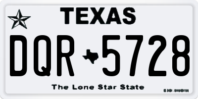 TX license plate DQR5728