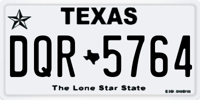 TX license plate DQR5764