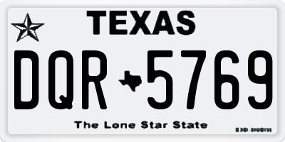 TX license plate DQR5769