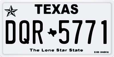TX license plate DQR5771