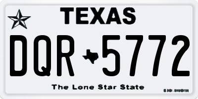 TX license plate DQR5772