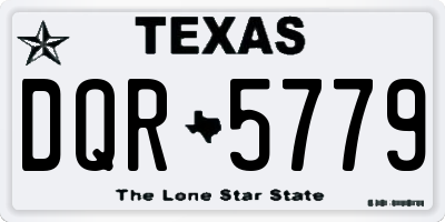 TX license plate DQR5779