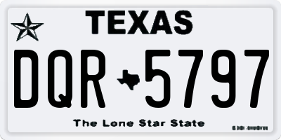 TX license plate DQR5797