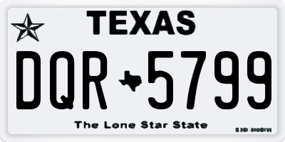 TX license plate DQR5799