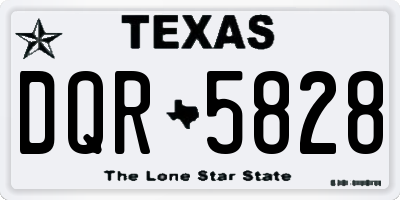 TX license plate DQR5828