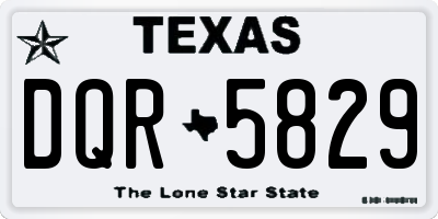 TX license plate DQR5829