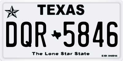 TX license plate DQR5846