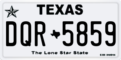 TX license plate DQR5859