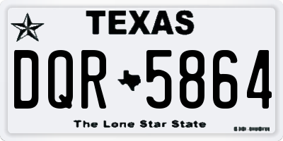 TX license plate DQR5864