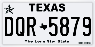 TX license plate DQR5879