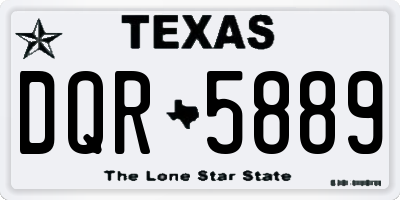 TX license plate DQR5889