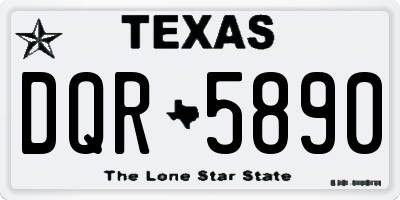 TX license plate DQR5890