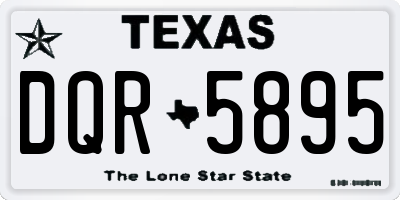 TX license plate DQR5895