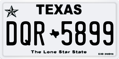 TX license plate DQR5899
