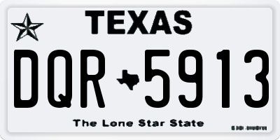 TX license plate DQR5913