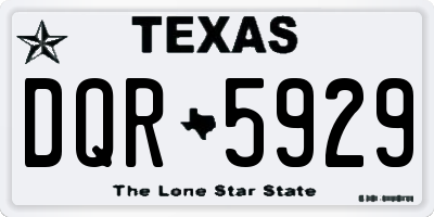TX license plate DQR5929