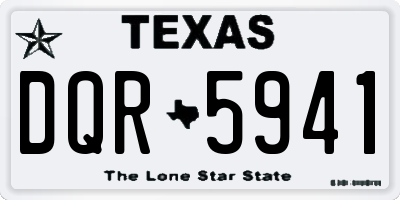 TX license plate DQR5941