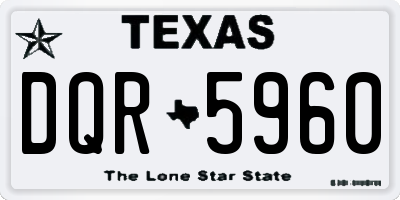 TX license plate DQR5960