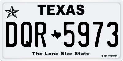 TX license plate DQR5973