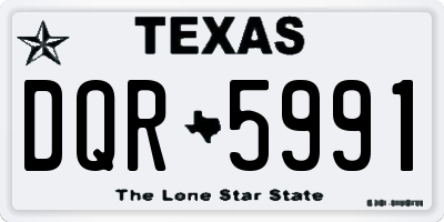 TX license plate DQR5991