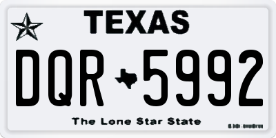 TX license plate DQR5992