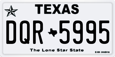 TX license plate DQR5995