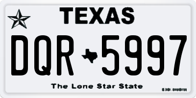 TX license plate DQR5997