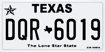 TX license plate DQR6019