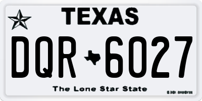 TX license plate DQR6027