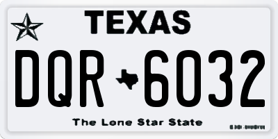 TX license plate DQR6032