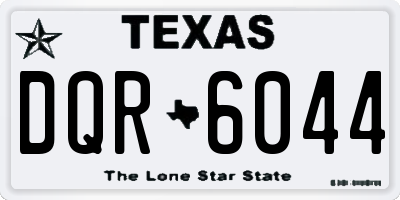 TX license plate DQR6044