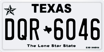TX license plate DQR6046