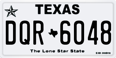 TX license plate DQR6048