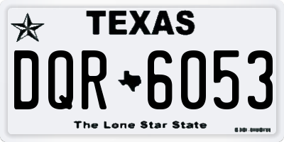 TX license plate DQR6053