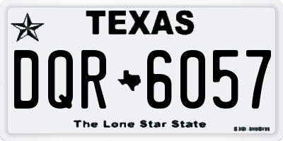 TX license plate DQR6057