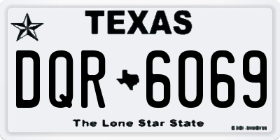 TX license plate DQR6069
