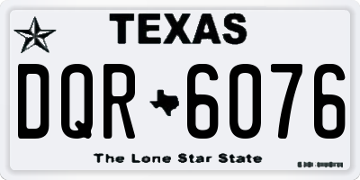 TX license plate DQR6076